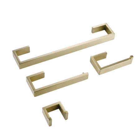 Set de 4 piezas modelo  Platinium de Accesorios en Acero Inoxidable  Color Dorado